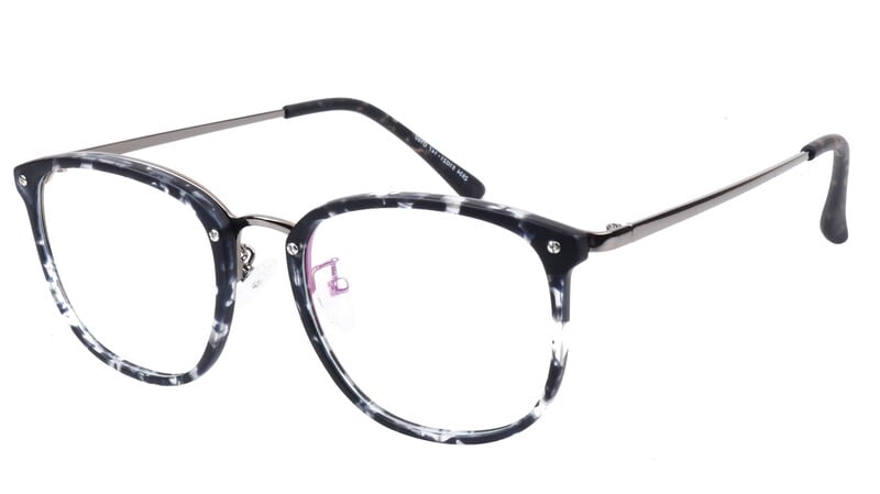 Unisex Oversized Square Spectacle Frame. Matte Black & Transparent Frame. Unisex Oversized Square Spectacle Frame. Matte Black & Transparent Frame.