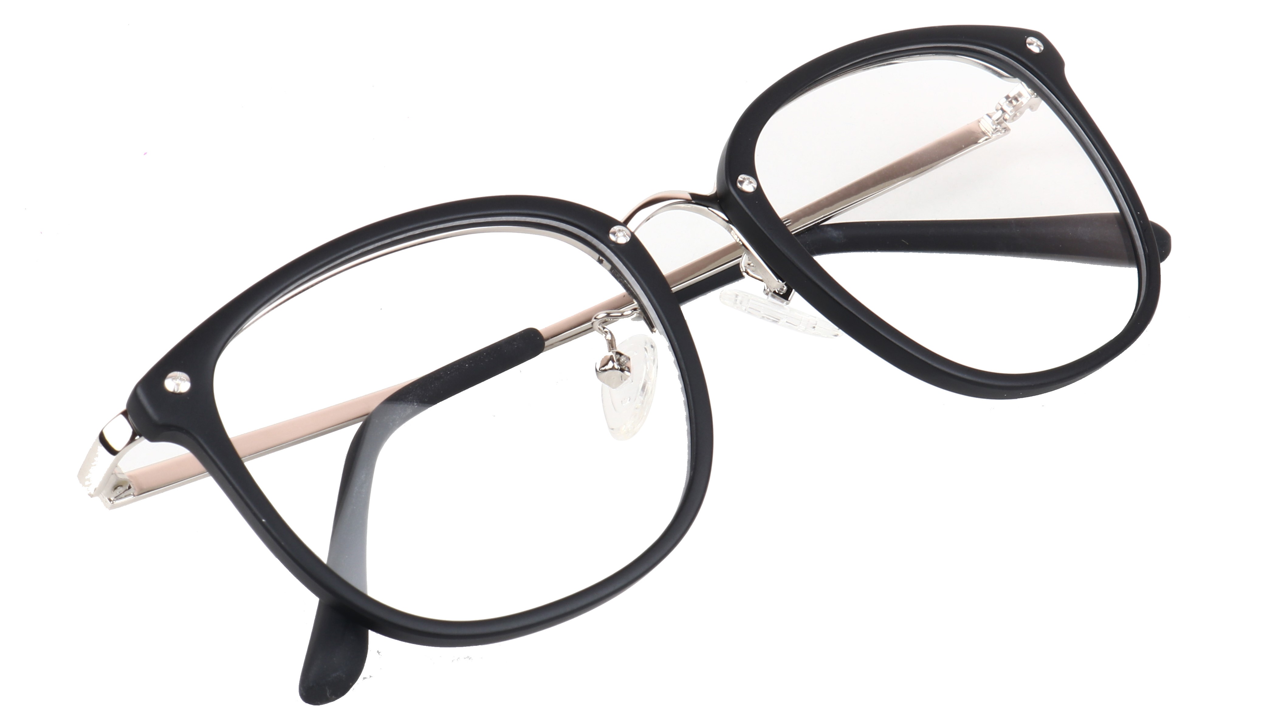Unisex Oversized Square Spectacle Frame. Matte Black Frame.