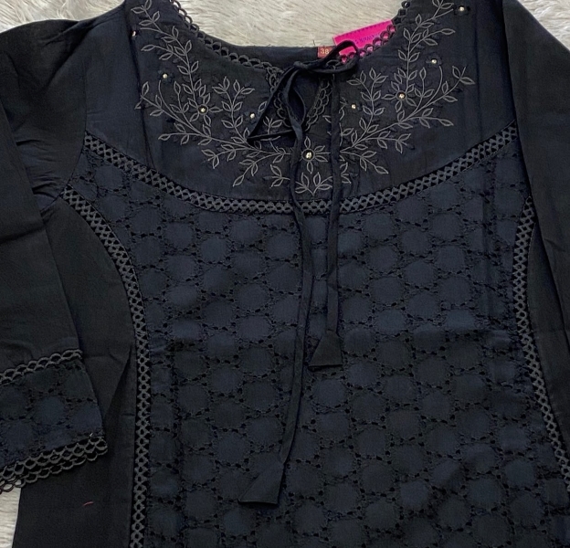 Rani - The Black Short Kurti KUR4 Rani - The Black Short Kurti KUR4