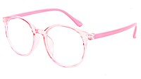 Round Spectacle Frame For Girl Kids. See Through Light Pink Rim. AGE-(12-15Yrs). Round Spectacle Frame For Girl Kids. See Through Light Pink Rim. AGE-(12-15Yrs).