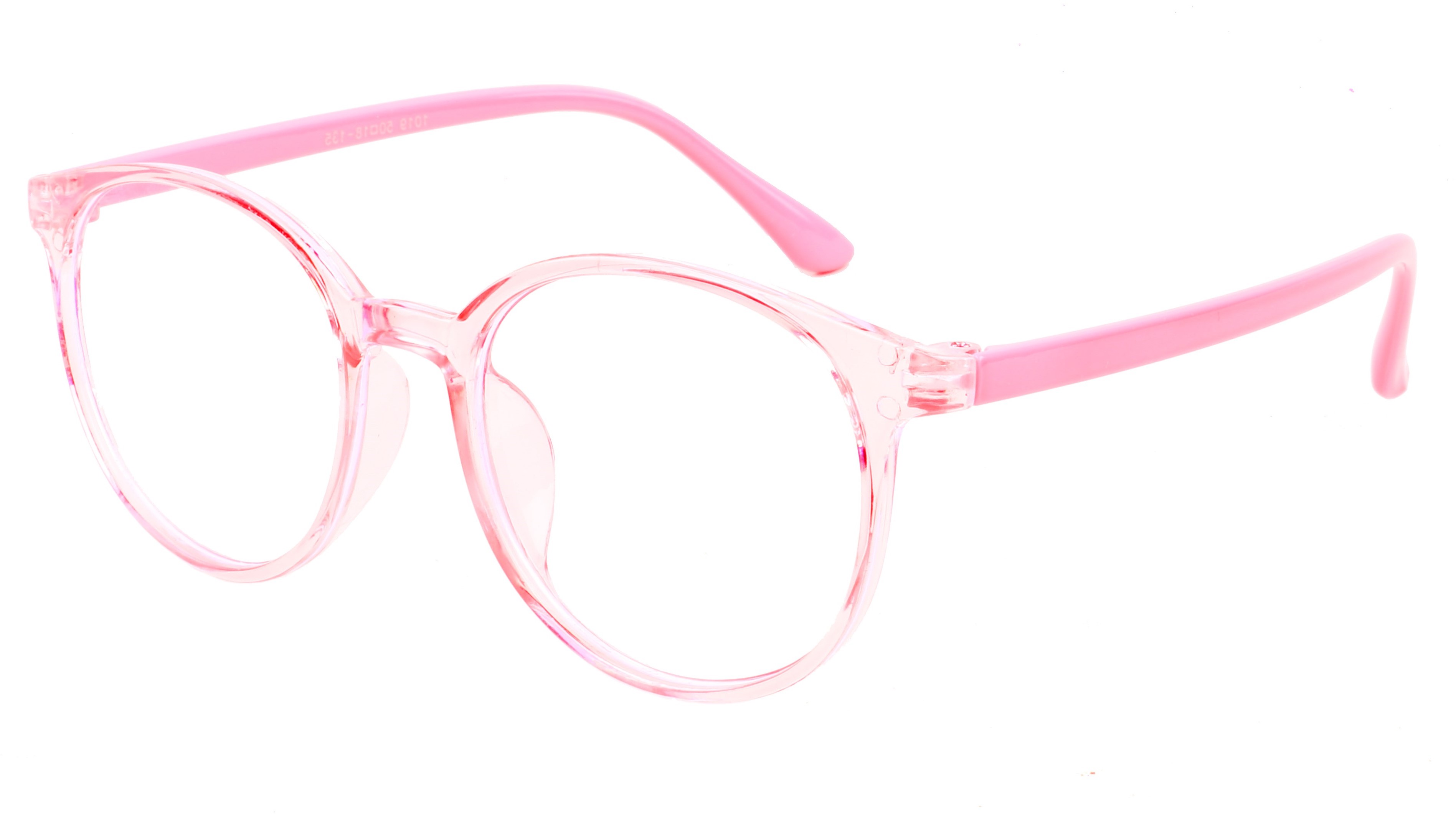 Round Spectacle Frame For Girl Kids. See Through Light Pink Rim. AGE-(12-15Yrs). Round Spectacle Frame For Girl Kids. See Through Light Pink Rim. AGE-(12-15Yrs).