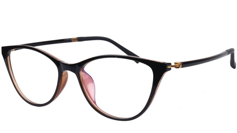 Female Large Cat Eye Spectacle Frame. Black & Brown Color Rim. Female Large Cat Eye Spectacle Frame. Black & Brown Color Rim.