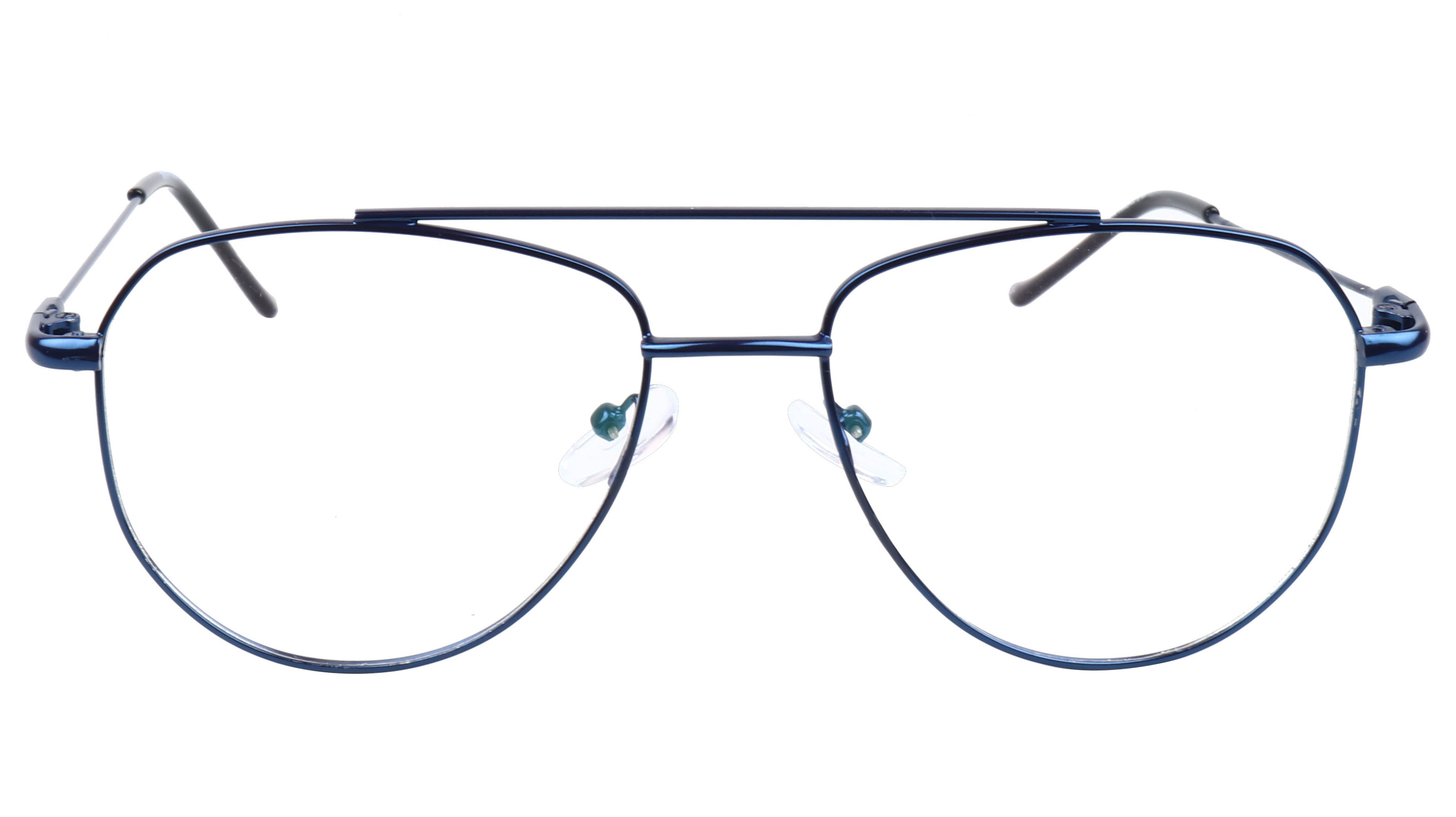 Unisex Aviator Spectacle Frame. Blue Frame. Size-Medium