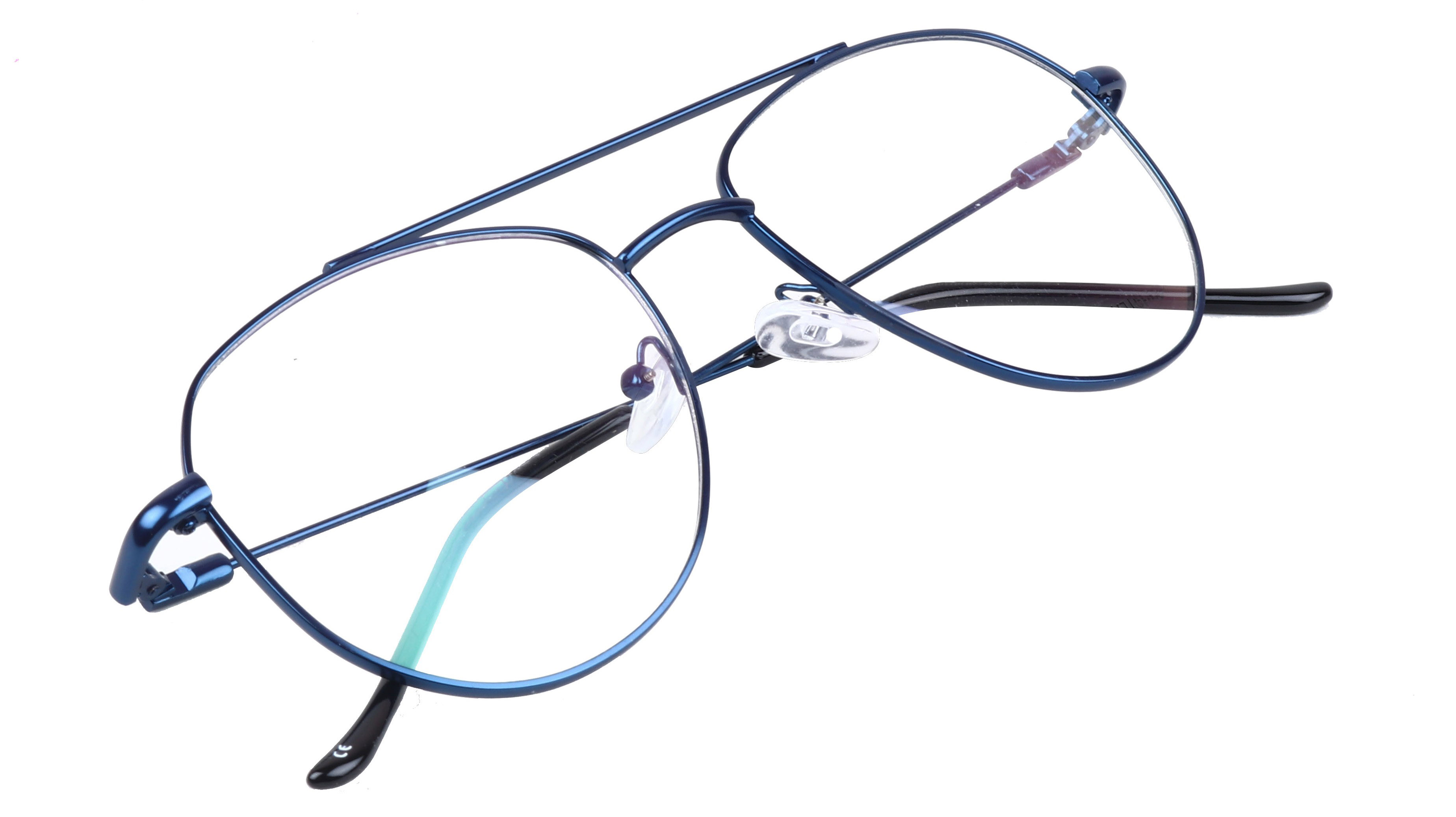 Unisex Aviator Spectacle Frame. Blue Frame. Size-Medium