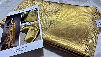 Nita Ambani Gold Silk Saree