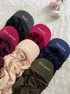IMPORTED INSTANT 3 IN 1 HEAVY CHIFFON HIJAB WITH SPOTY CAP