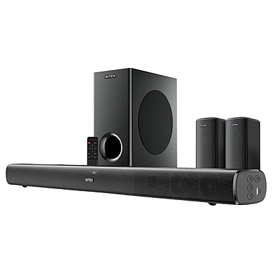 Intex Beast 9000 |2.1 Soundbar with Subwoofer | 120 W RMS | HDMI-ARC I Bluetooth I AUX I USB I Remote Control with Equalizer Black