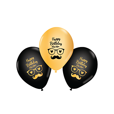 The Magic Balloons-Happy Birthday My Man Party Balloons Latex Balloons Happy Birthday Husband Pack of 30 pcs Ideal for Husband Birthday Decoration