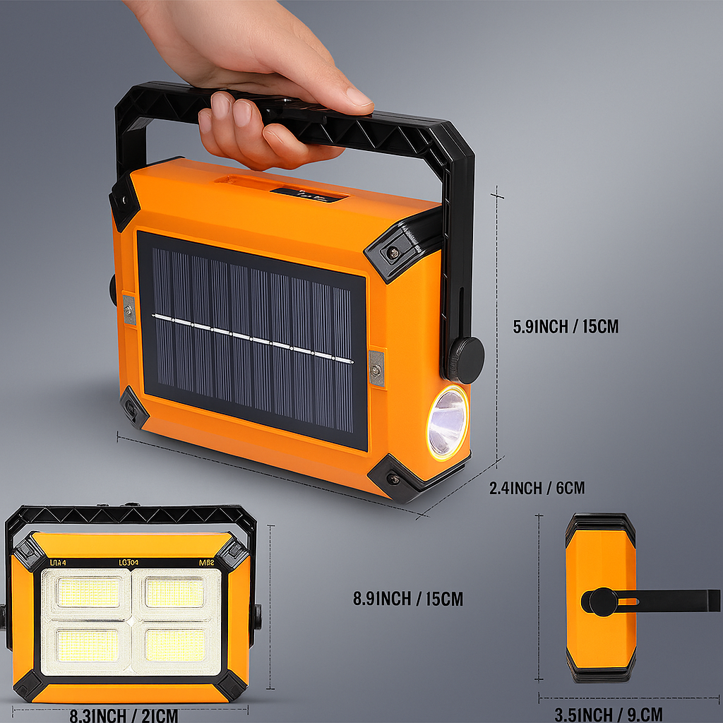 Camp 330 Solar Flood Light – Mini Portable LED Camp Light for Outdoor Adventures