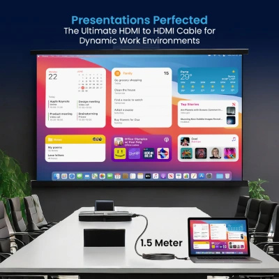 Portronics Konnect Sync 4K@60Hz HDMI to HDMI Cable, Support eARC and Compatible with Smart HDTV, Laptop, Monitor, Projector, eARC enable Soundbar Portronics Konnect Sync 4K@60Hz HDMI to HDMI Cable, Support eARC and Compatible with Smart HDTV, Laptop, Monitor, Projector, eARC enable Soundbar