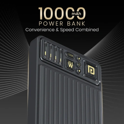 Portronics Luxcell Bind Mini 10k 10000mAh Nano Powerbank with 22.5W Fast Charging, in-Built Type C PD(Input & Output) /8 Pin Cable, LED Indicator, USB-A Mach Output, Compatible with Smartphones Portronics Luxcell Bind Mini 10k 10000mAh Nano Powerbank with 22.5W Fast Charging, in-Built Type C PD(Input & Output) /8 Pin Cable, LED Indicator, USB-A Mach Output, Compatible with Smartphones