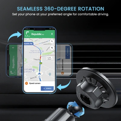 Portronics Mogun 2 Magnetic Universal Mobile Holder – 360° Rotation, Strong Magnet, Car-Friendly (Black) Portronics Mogun 2 Magnetic Universal Mobile Holder – 360° Rotation, Strong Magnet, Car-Friendly (Black)