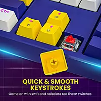 K1 Mechanical Gaming Keyboard with Blue Tactile Switches, 1.5 Meter Long Cable & Dynamic Lighting(Blue) K1 Mechanical Gaming Keyboard with Blue Tactile Switches, 1.5 Meter Long Cable & Dynamic Lighting(Blue)