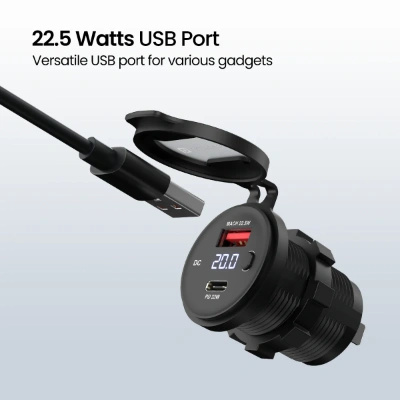 Portronics Spark 51W Multi-Vehicle Phone Charger, 33W Type-C Power Delivery, 18W USB Fast Charging, Type-C & USB Dual Output, for Motorcycles & Scooters Visit the Portronics Store Portronics Spark 51W Multi-Vehicle Phone Charger, 33W Type-C Power Delivery, 18W USB Fast Charging, Type-C & USB Dual Output, for Motorcycles & Scooters Visit the Portronics Store