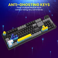 Portronics K2 Gaming Keyboard with Red Linear Switches,1.5 Meter Long Cable & Dynamic Lighting(Blue) Portronics K2 Gaming Keyboard with Red Linear Switches,1.5 Meter Long Cable & Dynamic Lighting(Blue)