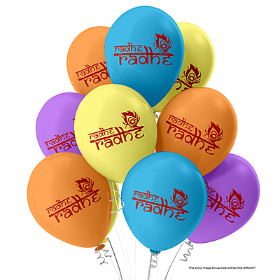 The Magic Balloons- Radhe Radhe Printed balloons for Krishna janmashtami / kishna happy Birthday Latex Balloon with 30 metallic balloon Decoration Janmashtami Celebration pack of 30 pcs-181456 The Magic Balloons- Radhe Radhe Printed balloons for Krishna janmashtami / kishna happy Birthday Latex Balloon with 30 metallic balloon Decoration Janmashtami Celebration pack of 30 pcs-181456