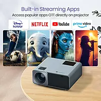 with 1080p Full HD Resolution, Built-in Streaming Apps (Netflix, Prime Video, Hotstar), 4000 Lumens, Screen Mirroring, 5 Watt Speaker (Grey) with 1080p Full HD Resolution, Built-in Streaming Apps (Netflix, Prime Video, Hotstar), 4000 Lumens, Screen Mirroring, 5 Watt Speaker (Grey)