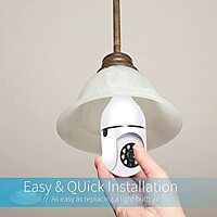 Wifi Camera | 3MP Indoor Bulb Camera Indoor 360Â° Smart Home Security Camera | Light Vision 24x7 Continuous Recording with Motion Sensor