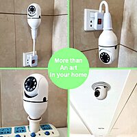 Wifi Camera | 3MP Indoor Bulb Camera Indoor 360Â° Smart Home Security Camera | Light Vision 24x7 Continuous Recording with Motion Sensor