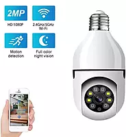 Wifi Camera | 3MP Indoor Bulb Camera Indoor 360Â° Smart Home Security Camera | Light Vision 24x7 Continuous Recording with Motion Sensor