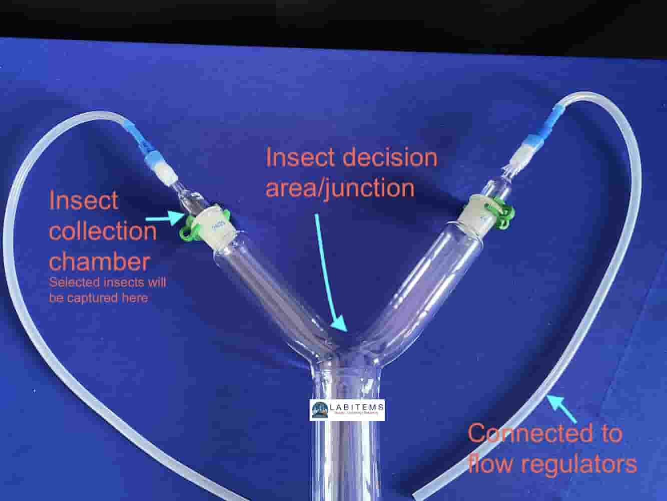 Y-tube (boro 3.3) for Olfactometer 4 cm for medium size insects Y-tube (boro 3.3) for Olfactometer 4 cm for medium size insects