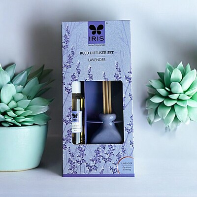 Iris Reed Diffuser Set 45ml - Lemon Grass, Apple Cinnamon, Lavender Iris Reed Diffuser Set 45ml - Lemon Grass, Apple Cinnamon, Lavender