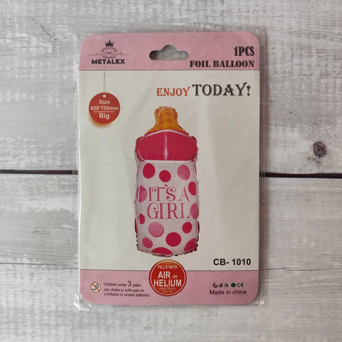 Its a Girl Bottle Foil Balloon Its a Girl Bottle Foil Balloon