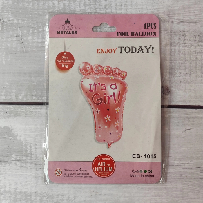 Its a Girl Foot Foil Balloon Its a Girl Foot Foil Balloon
