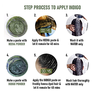 Organic Hair Colour Dye BLCK -Indigo Powder for Hair Black Colour Organic Hair Colour Dye BLCK -Indigo Powder for Hair Black Colour
