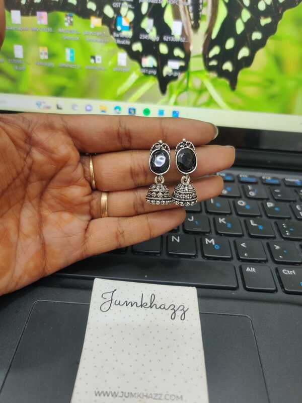 Black Pearl Oxidized Jumkha (JBF251)