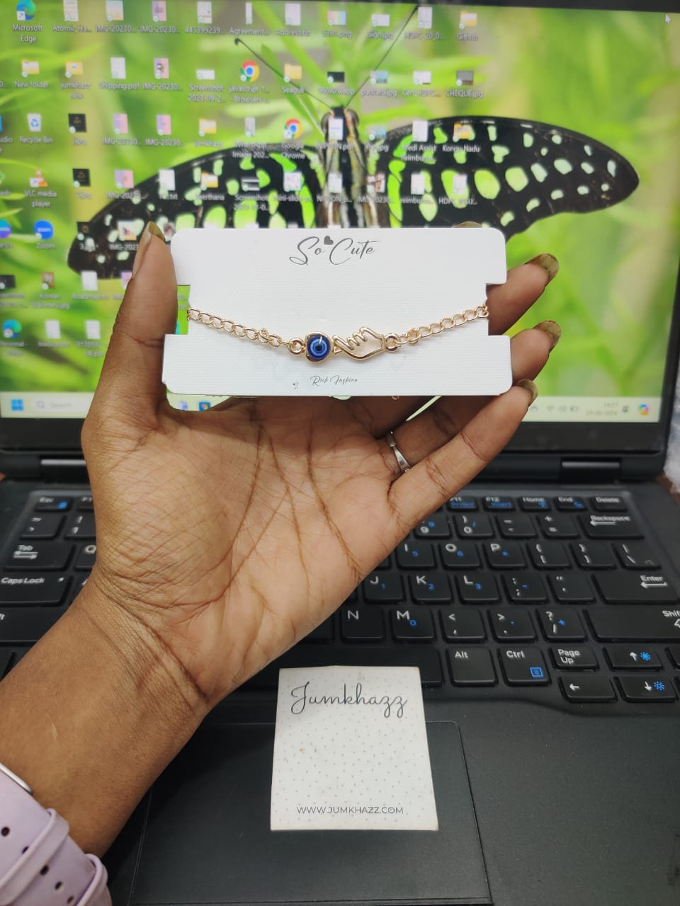 Evil eye with Hand Bracelet (JBR123)