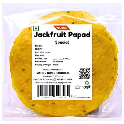 Ready To Cook Jackfruit Papad- 200g