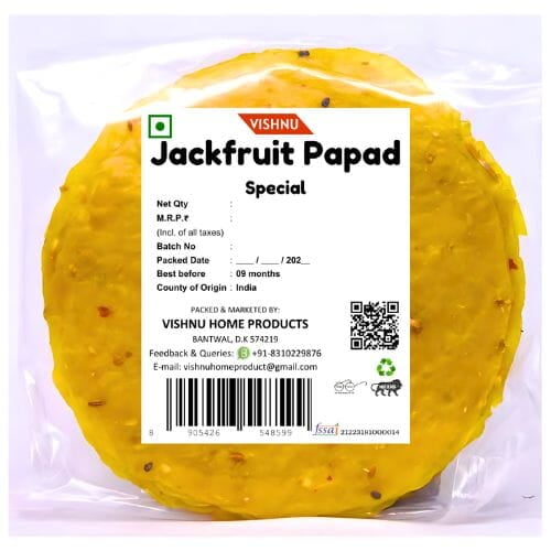 Ready To Cook Jackfruit Papad- 200g Ready To Cook Jackfruit Papad- 200g
