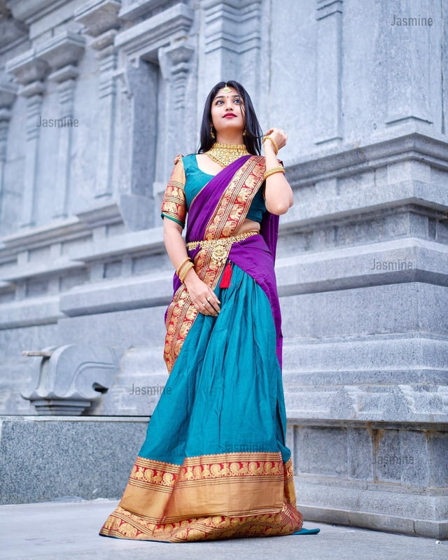 Smitha - ಸ್ಮಿತಾ ( Narayanpet Half Saree Material )