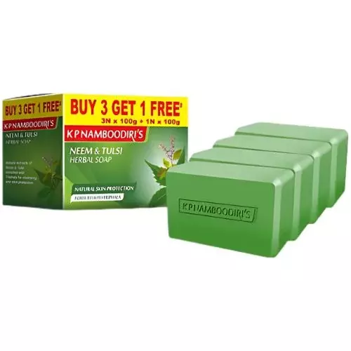 K P Namboodiri's Neem & Tulsi Herbal Soap (Combo Pack)- 400g K P Namboodiri's Neem & Tulsi Herbal Soap (Combo Pack)- 400g