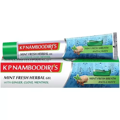 K P Namboodiri's Mint Fresh Herbal Gel Toothpaste with Ginger, Clove & Mint- 150g K P Namboodiri's Mint Fresh Herbal Gel Toothpaste with Ginger, Clove & Mint- 150g
