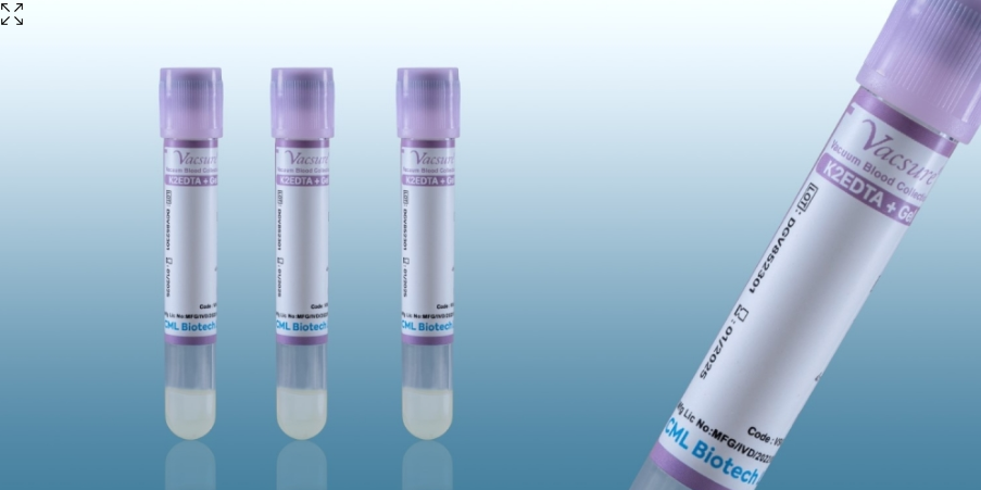 Vacsure Vacuum Blood Collection Tubes - K2 EDTA + Gel