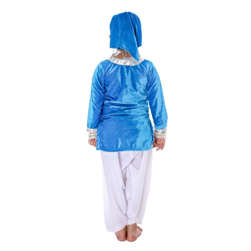 Kashmiri Dance Fancy Dress Blue & White Kashmiri Dance Fancy Dress Blue & White