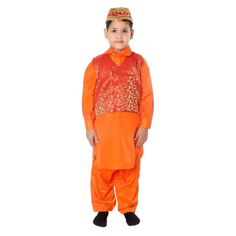 Boys Kashmiri Traditional Dress With Cap Boys Kashmiri Traditional Dress With Cap