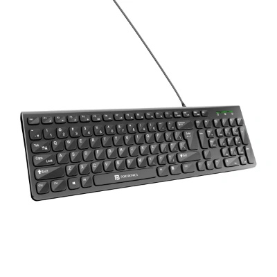 Portronics KI-PAD 2  Wired Keyboard with Gaming Mode, 104 Keys, 1.5M Cable, Ergonomic Keys, Plug  & Play (Black)