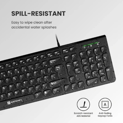 Portronics KI-PAD 2 Wired Keyboard with Gaming Mode, 104 Keys, 1.5M Cable, Ergonomic Keys, Plug & Play (Black) Portronics KI-PAD 2 Wired Keyboard with Gaming Mode, 104 Keys, 1.5M Cable, Ergonomic Keys, Plug & Play (Black)