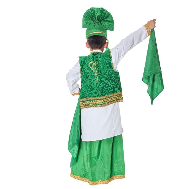 Kids Bhangra Dance Dress Green & White Kids Bhangra Dance Dress Green & White