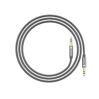 Portronics Konnect Aux 7 3.5mm Male to Male Aux Cable with 2 Meter Cable Length, 24K Gold-Plated Connectors with Strong Nylon Braided Cable(Grey) Portronics Konnect Aux 7 3.5mm Male to Male Aux Cable with 2 Meter Cable Length, 24K Gold-Plated Connectors with Strong Nylon Braided Cable(Grey)