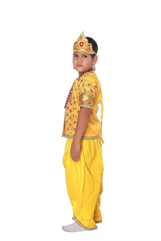 Lord Krishna Fancy Dress Costume Yellow