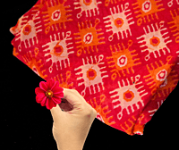 Kulfi Georgette Lal Zafrani Kulfi Georgette Lal Zafrani