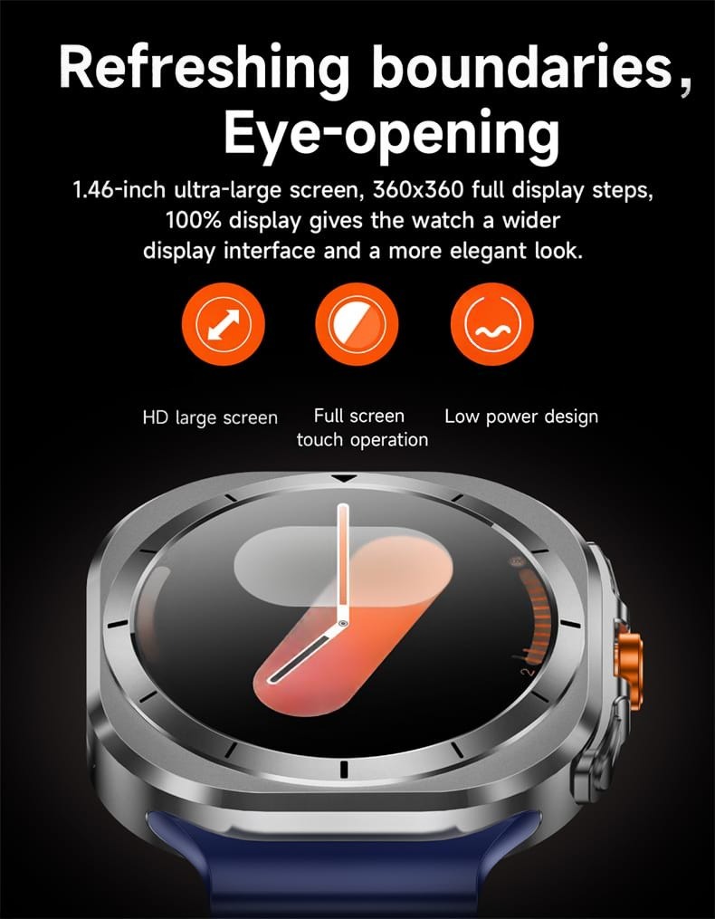 LAXASFIT GT7 Ultra Smart Watch – 1.52” AMOLED HD Display | Bluetooth Calling | Heart Rate & Health Monitor | Wireless Charging | IP68 Waterproof