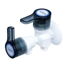 LEO - Taps & Fittings ( Crystal Collection) 2 Way Angle Valve
