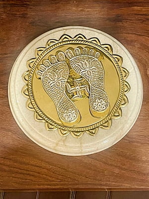 Divine Silver Filigree Laxmi Charan Paduka | Silver Gifting Item Divine Silver Filigree Laxmi Charan Paduka | Silver Gifting Item