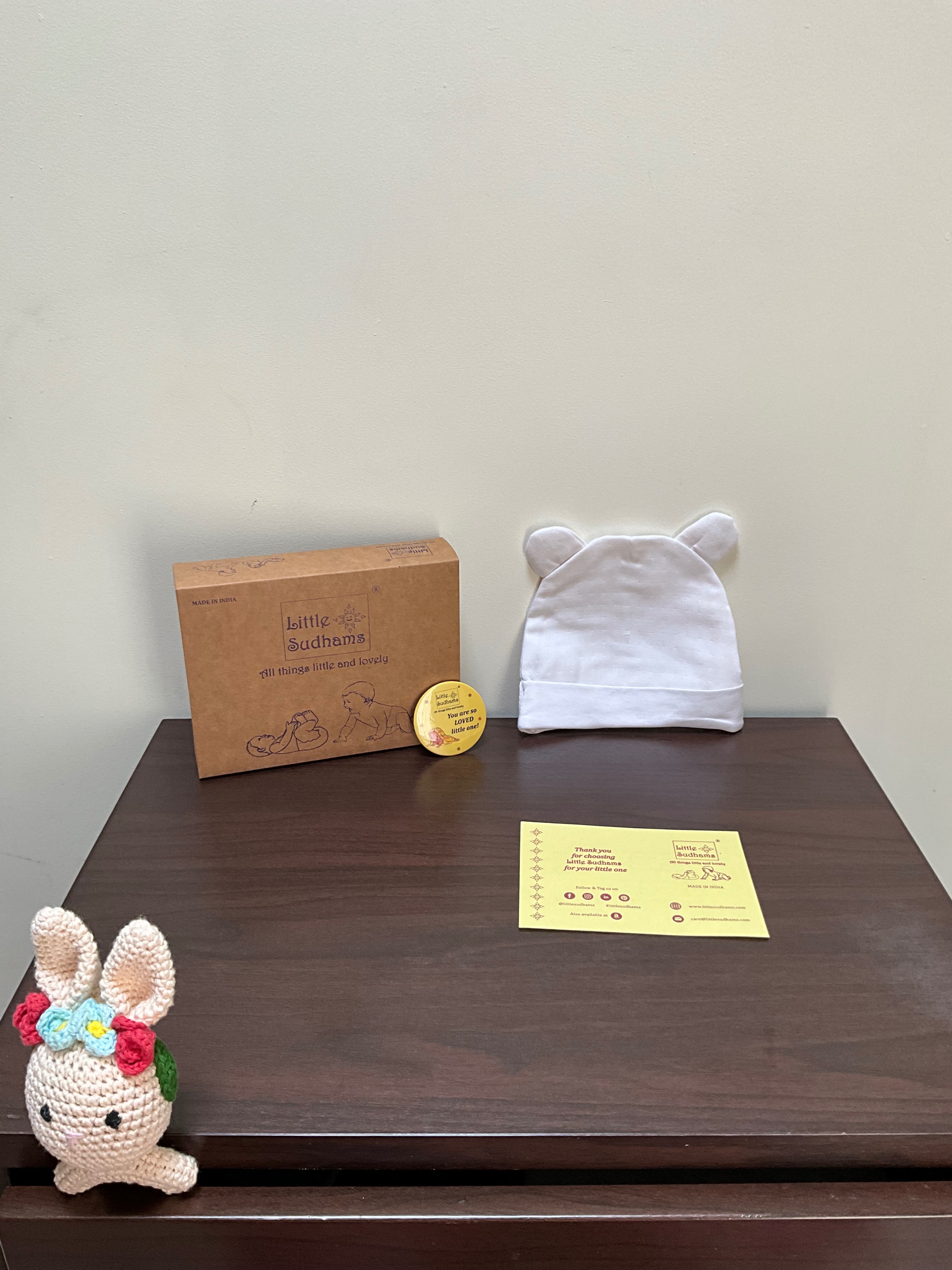 Muslin Cotton Newborn Baby Cap Set