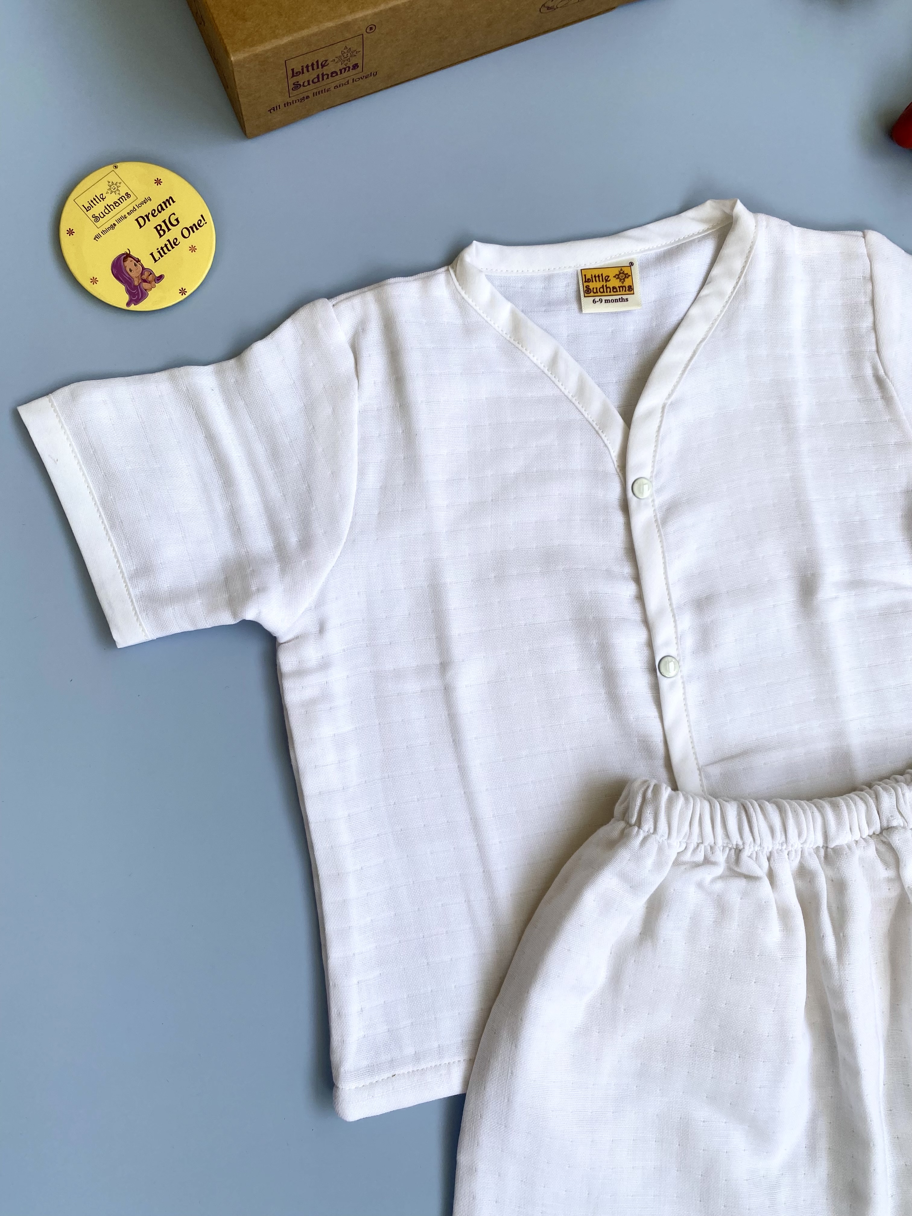 Muslin Cotton Short-Sleeve Set
